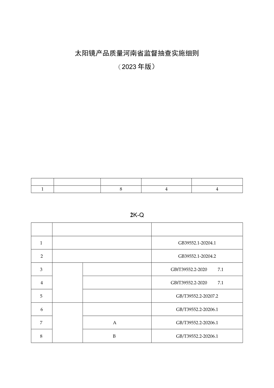 太阳镜产品质量河南省监督抽查实施细则（2023年版）.docx_第1页