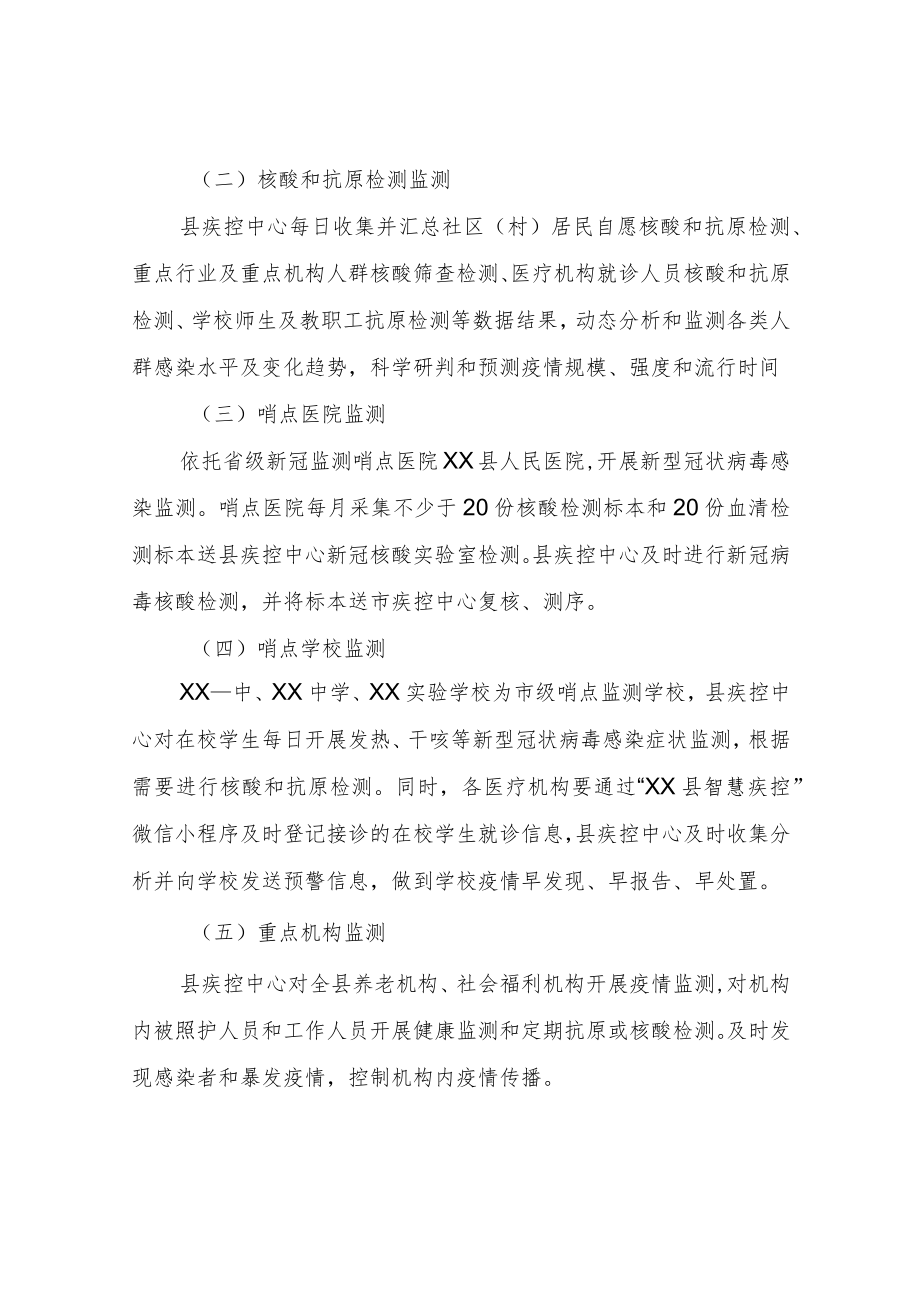 XX县新型冠状病毒感染监测预警工作方案.docx_第2页