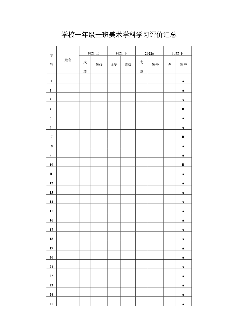 学校美术学科学习评价汇总.docx_第1页