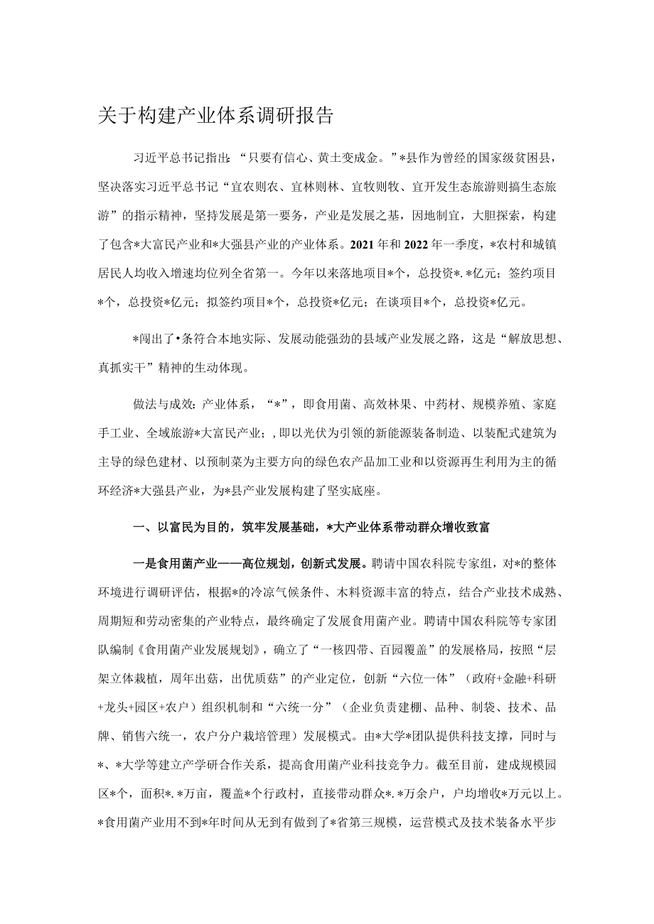 关于构建产业体系调研报告.docx_第1页