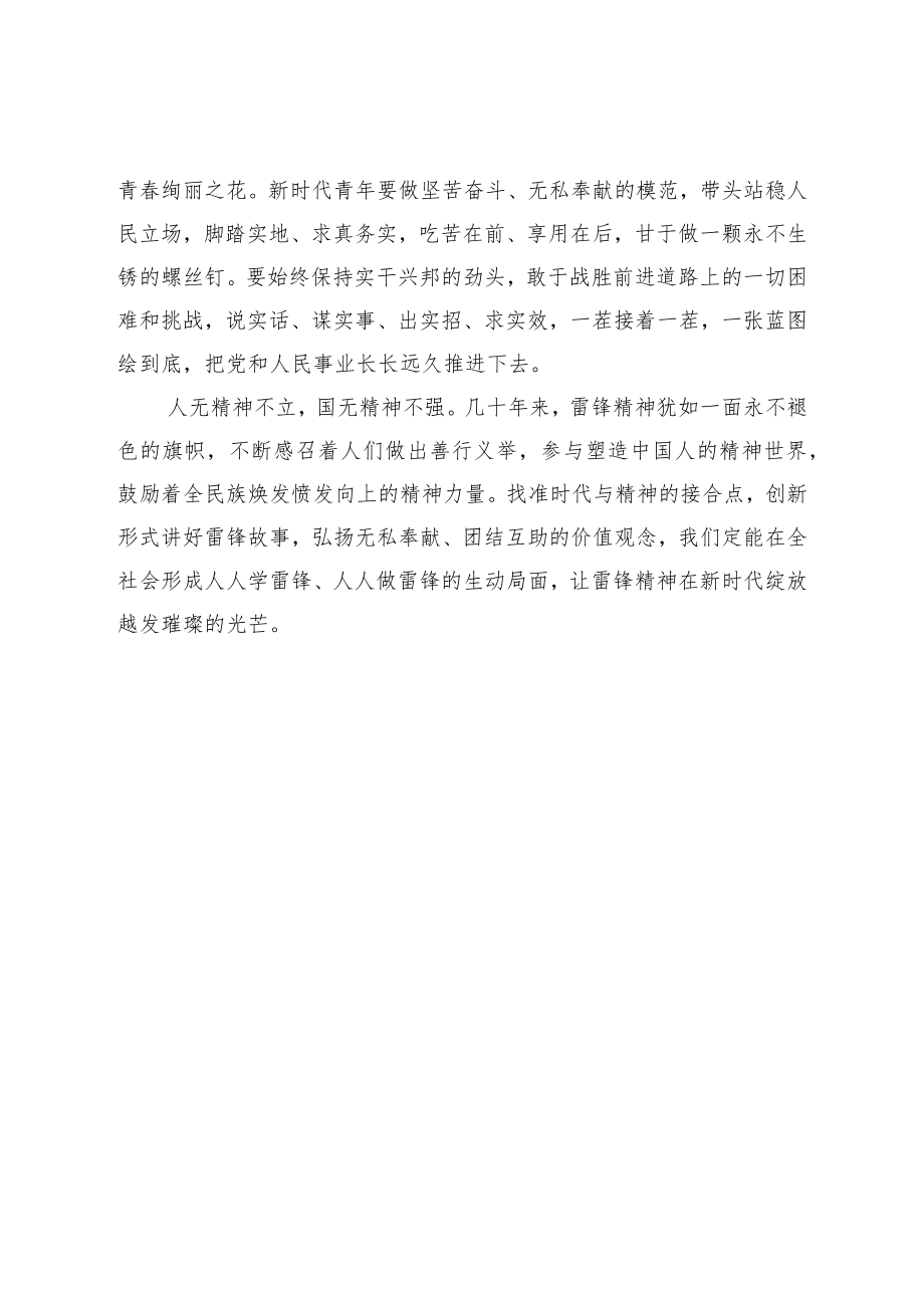 研讨交流发言材料：传承雷锋精神砥砺奋进力量.docx_第3页