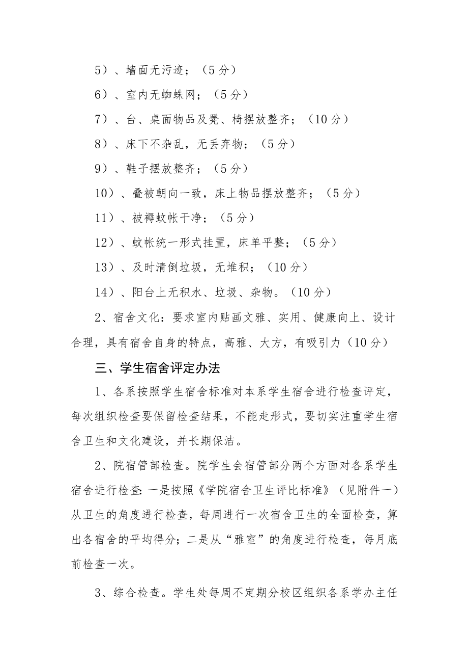 学院学生宿舍卫生考核评定方案.docx_第2页