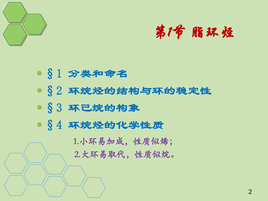 有机化学课件有机化学4环烃(脂环烃).ppt_第2页