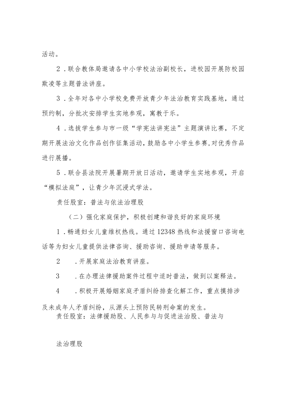 XX县司法局预防未成年人违法犯罪专项行动实施方案.docx_第2页