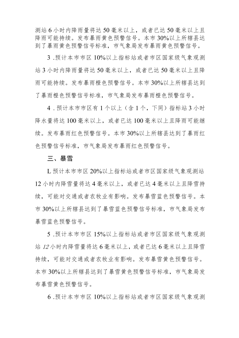 市突发气象灾害预警信号发布标准.docx_第2页