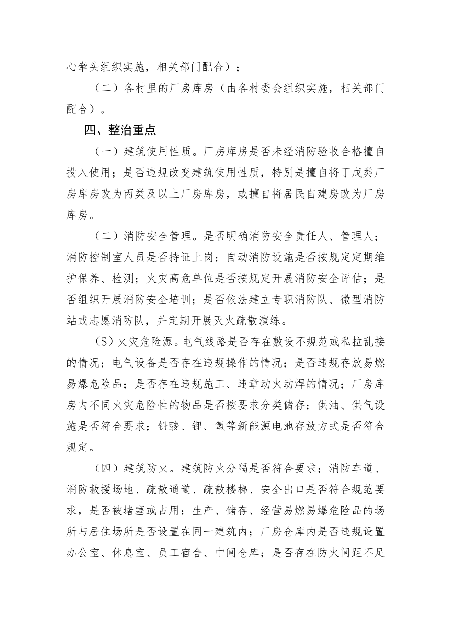 全镇厂房库房消防安全专项整治工作方案.docx_第2页