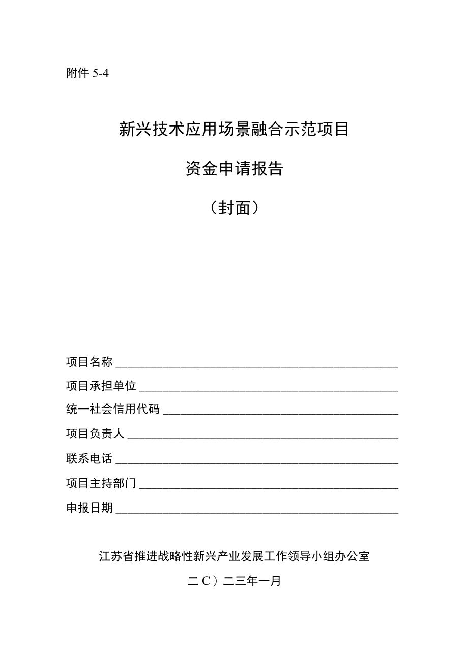 新兴技术应用场景融合示范项目资金申请报告编制要点.docx_第1页