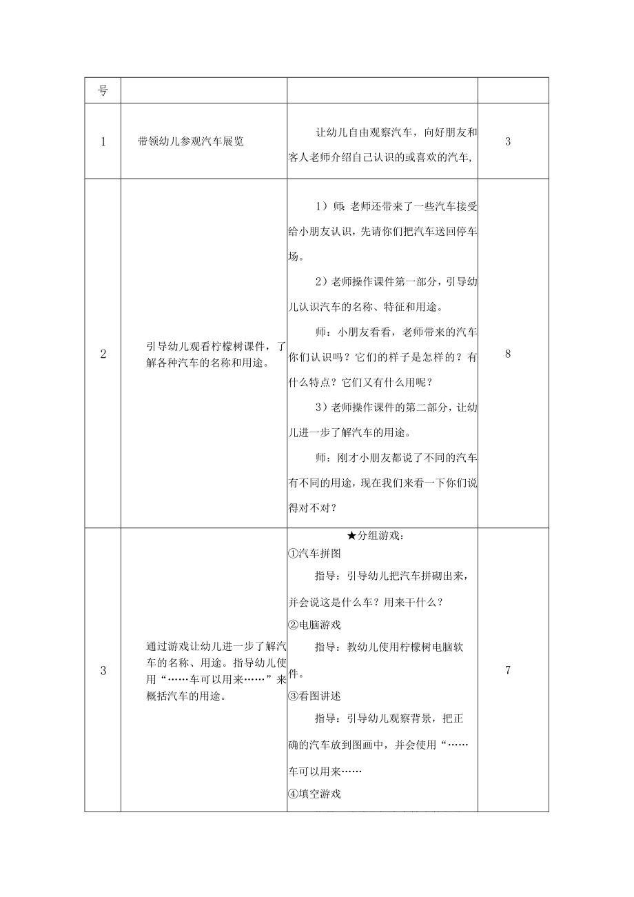 综合实践活动《各种各样的汽车》 教学设计.docx_第2页