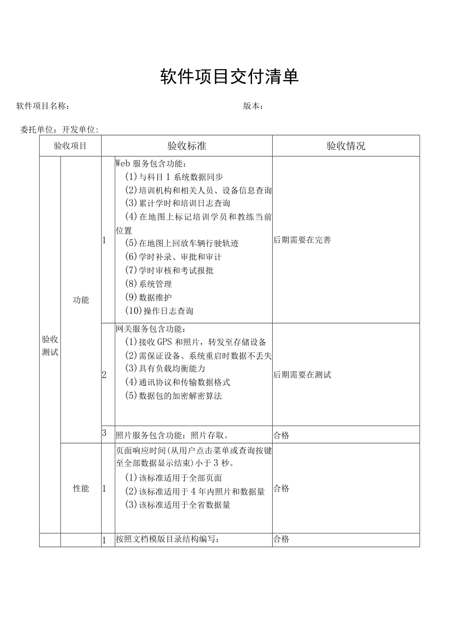 软件项目交付清单模板参考.docx_第2页