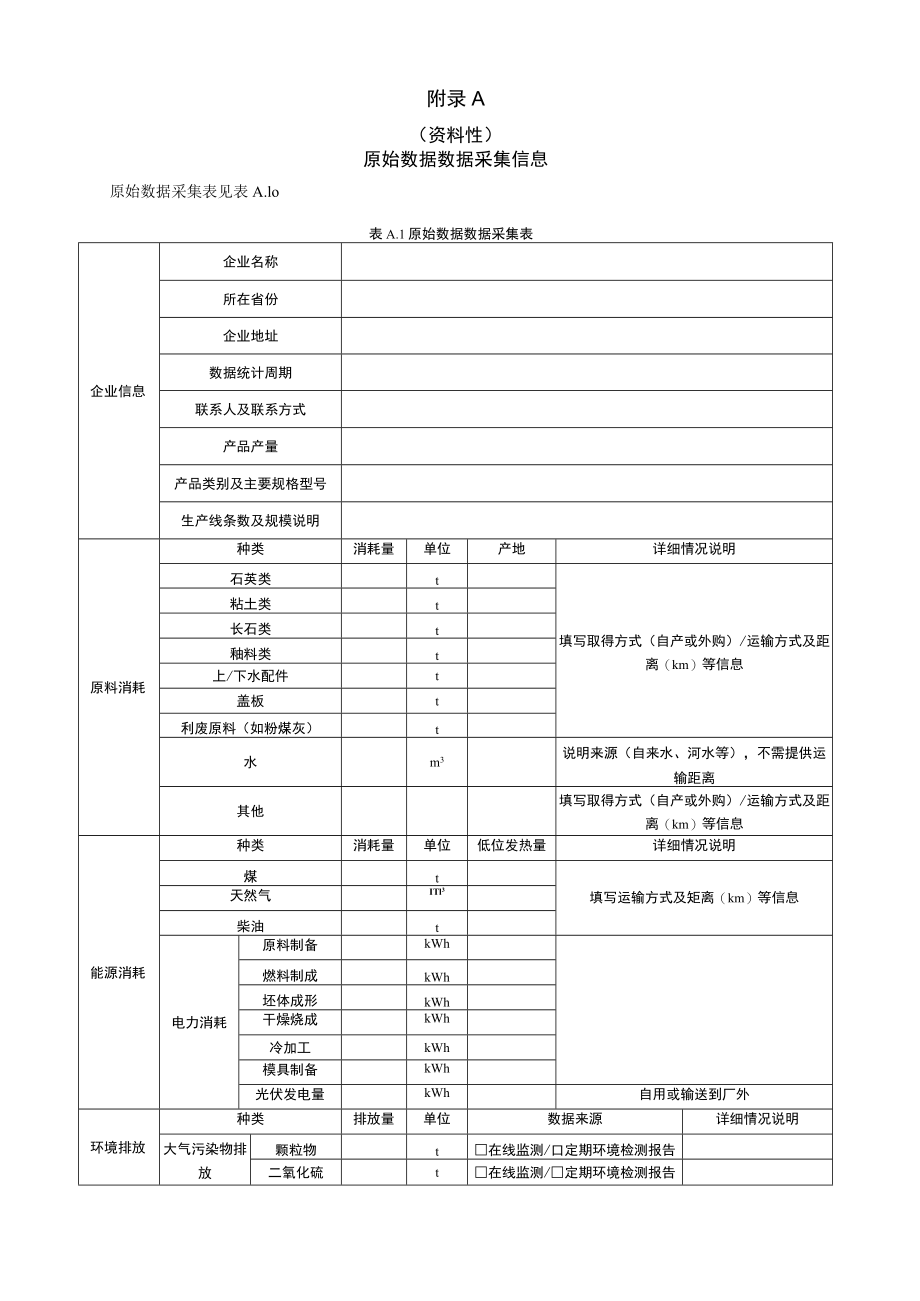 建筑卫生陶瓷产品碳足迹原始、次级数据采集信息、温室气体全球增温潜势、常用参数的推荐值.docx_第1页