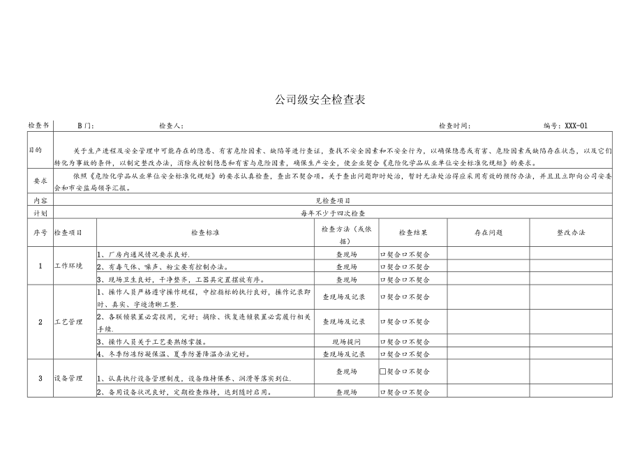 企业各部门安全表格大全.docx_第2页