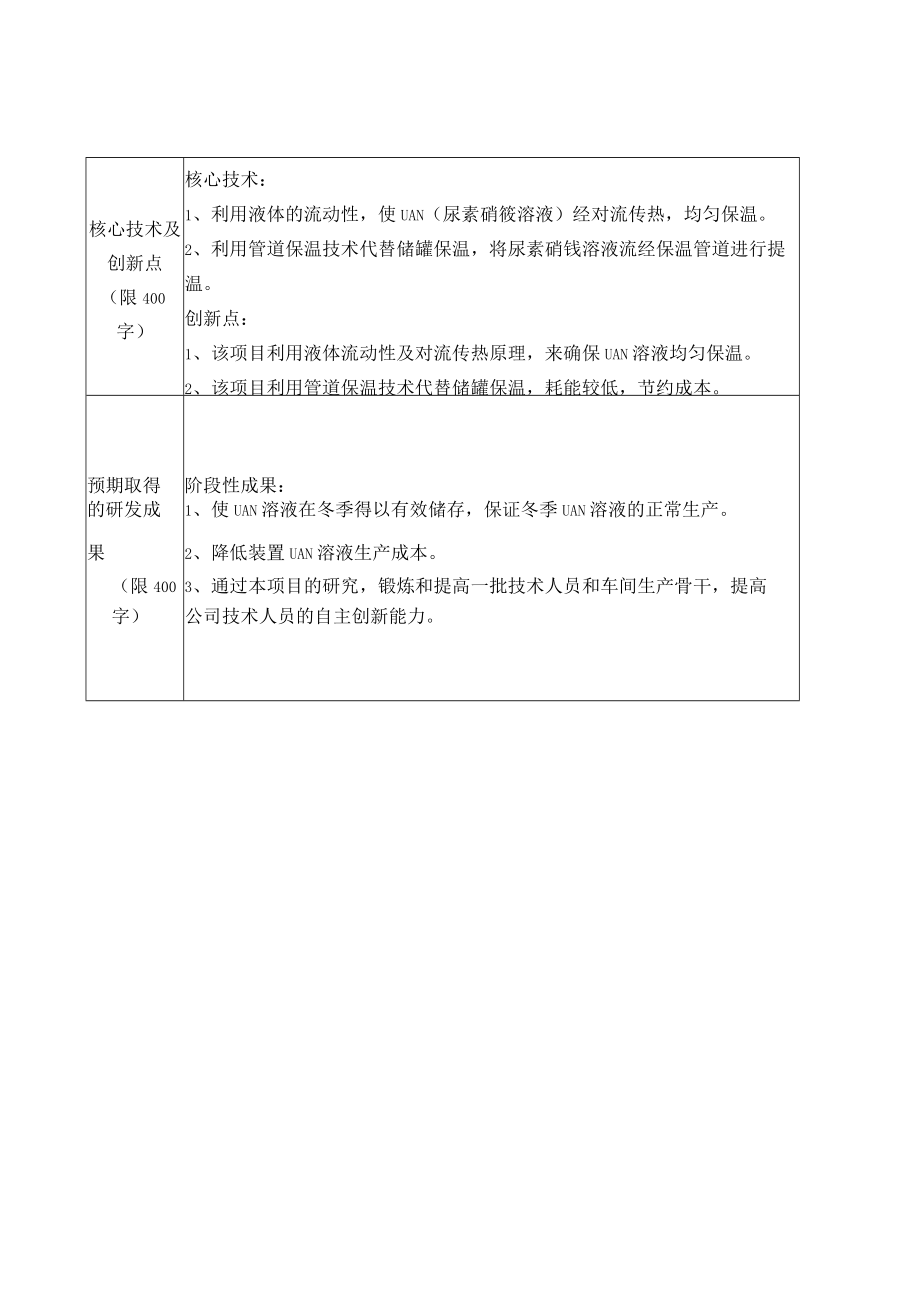 防止UAN（尿素硝铵溶液）结晶技术的研究立项申请书.docx_第3页