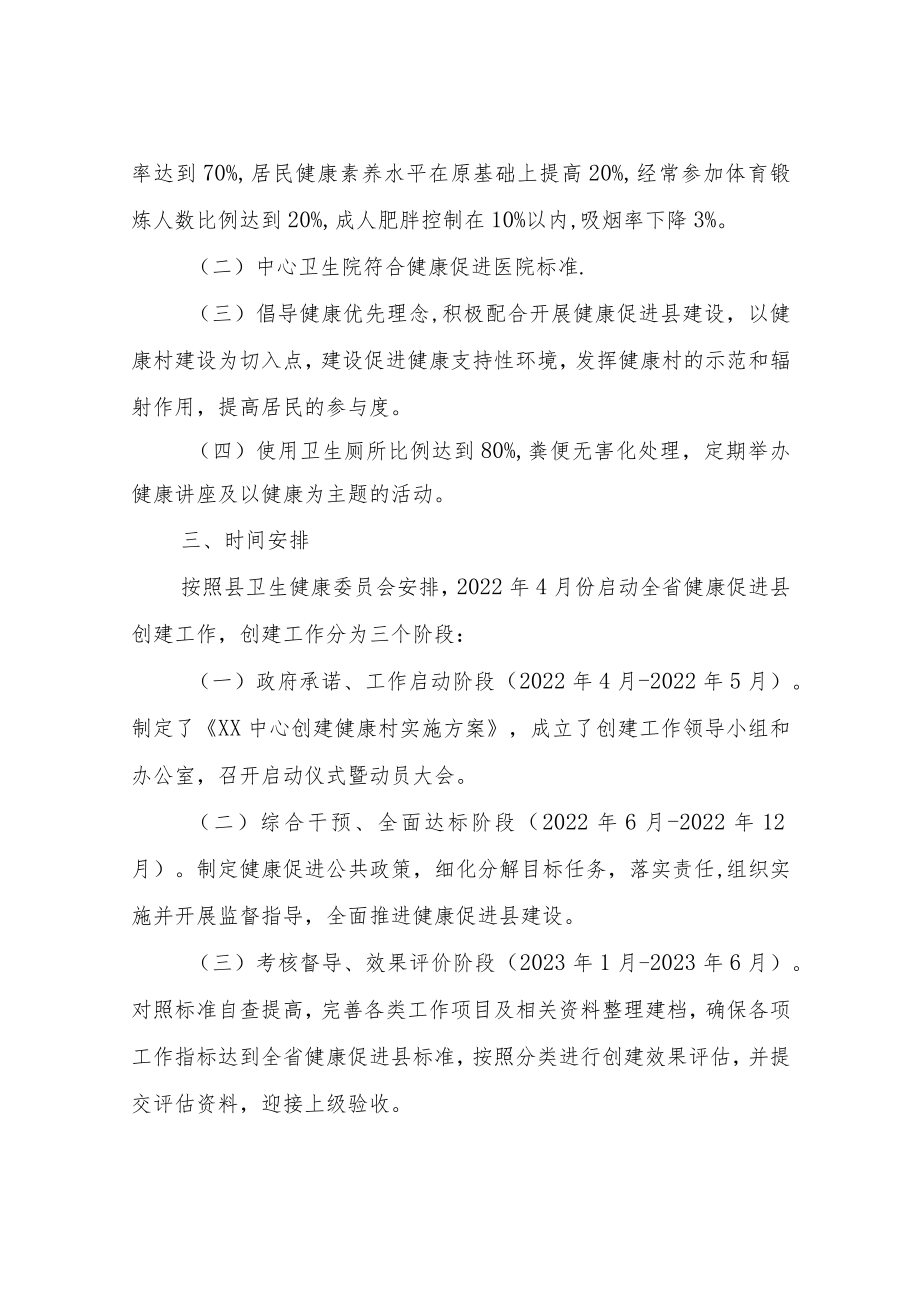 XX林区服务中心创建健康村实施方案.docx_第2页