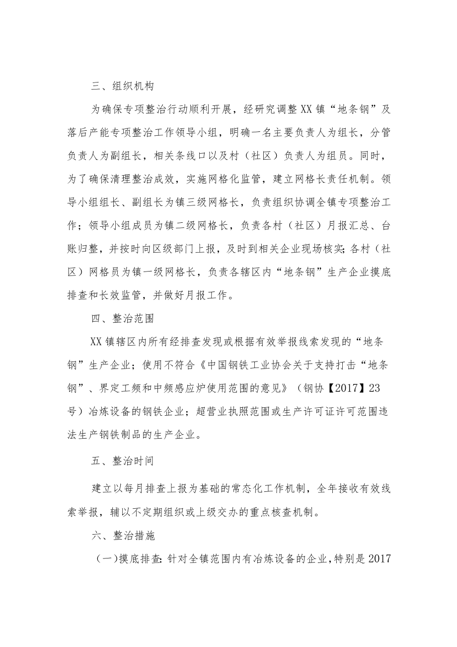 XX镇防范钢铁产能违法违规行为工作方案.docx_第2页