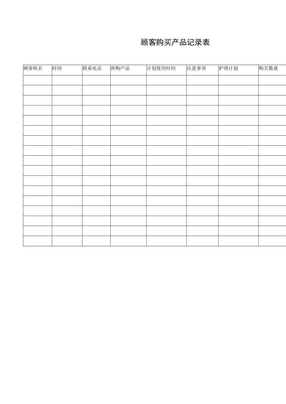 顾客购买产品记录表.docx_第1页