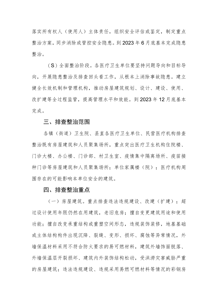 卫健系统既有房屋建筑安全风险排查整治工作方案.docx_第2页