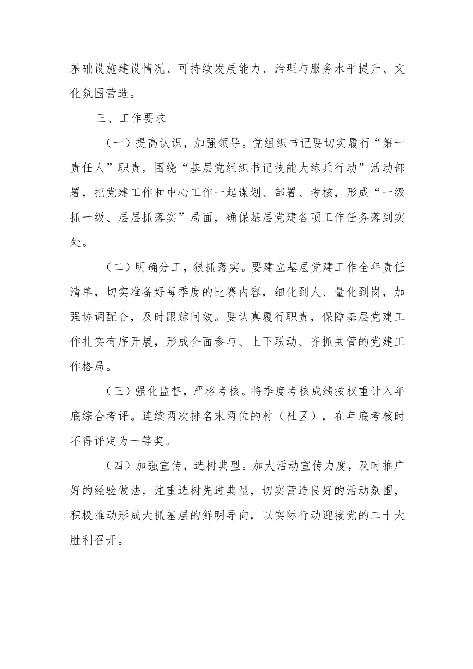 XX镇2022年基层党组织书记技能大练兵行动实施方案.docx_第3页