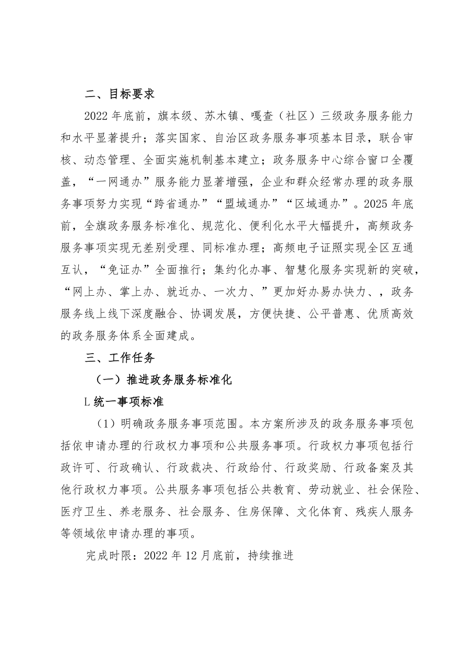 阿拉善右旗推进政务服务标准化规范化便利化建设工作实施方案.docx_第2页