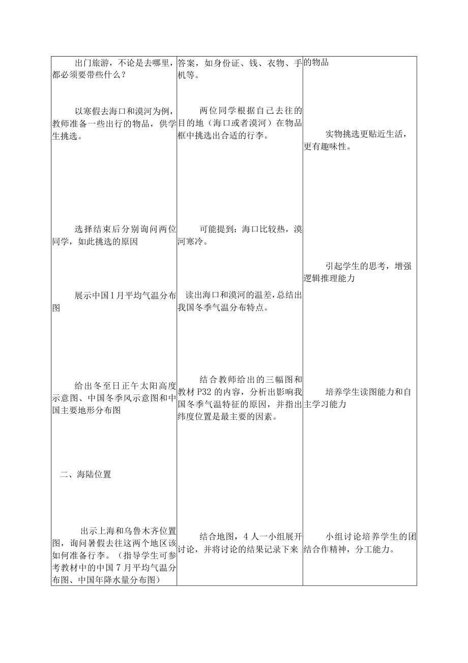 影响中国气候的主要因素教案.docx_第2页