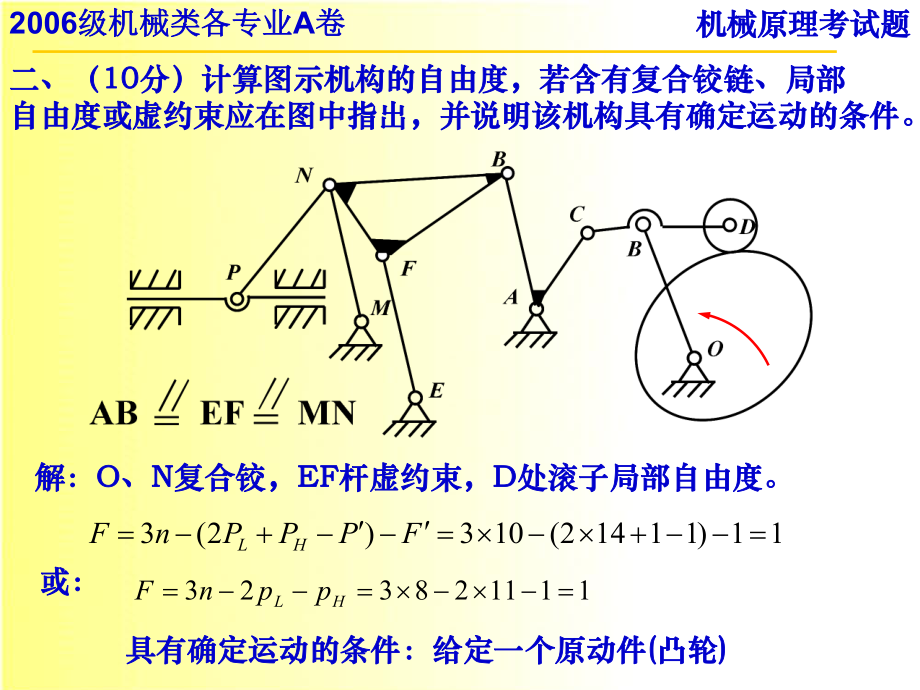 机械原理考试试题..ppt_第2页