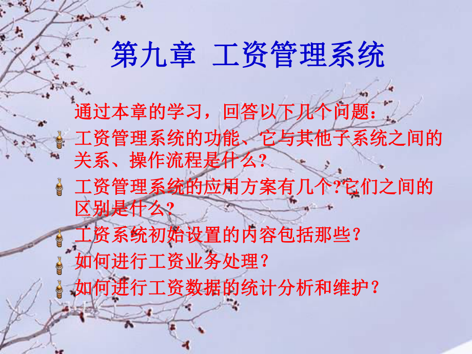 第九章会计电算化工资管理系统.ppt_第1页