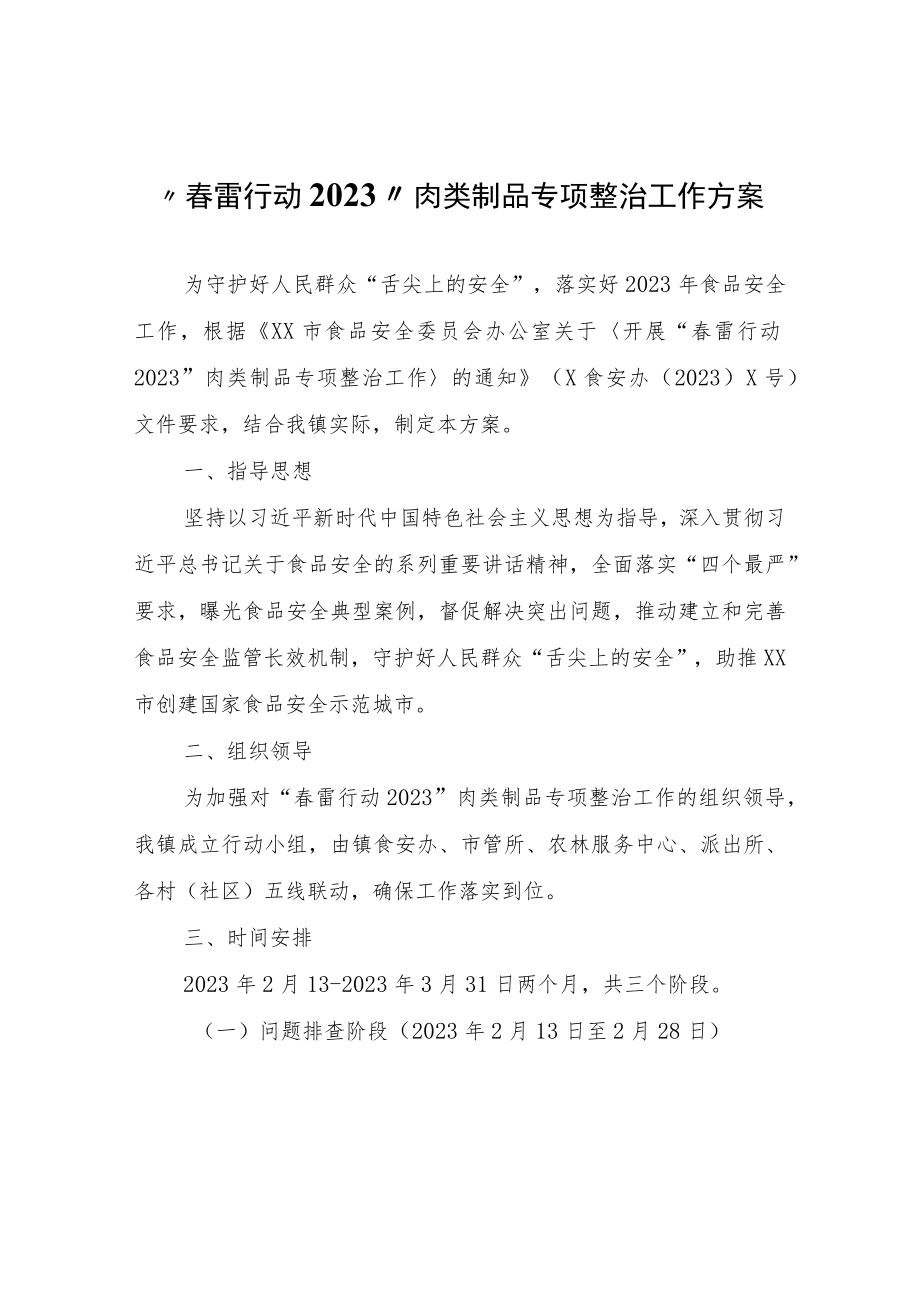 “春雷行动2023”肉类制品专项整治工作方案.docx_第1页