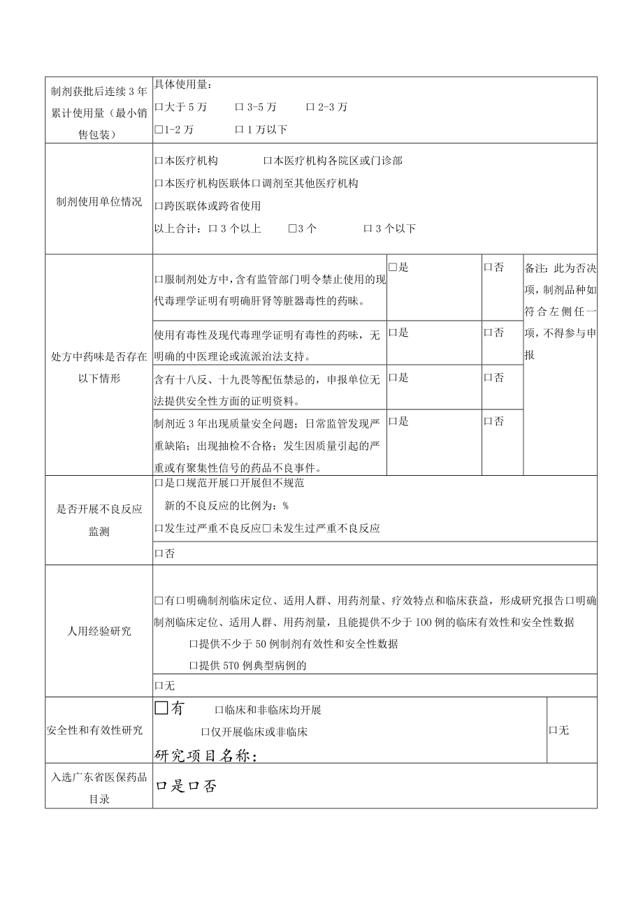 广东省医疗机构制剂“岭南名方”遴选申报表、遴选标准.docx_第2页