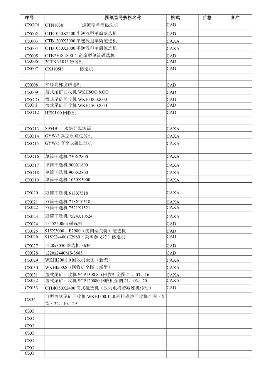 CX磁选机总汇.docx_第1页