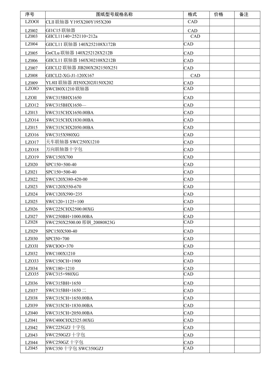 LZ联轴器图明细.docx_第1页