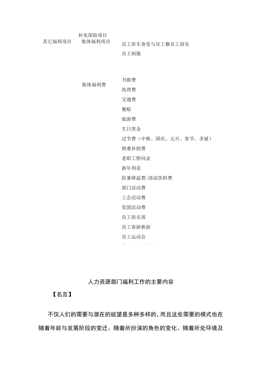 2023版人力资源部门开展福利工作的主要内容.docx_第2页