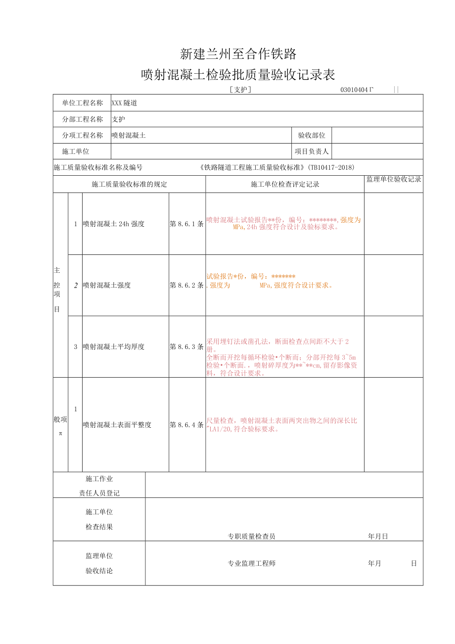 8.6[支护]喷射混凝土检验批质量验收记录表.docx_第1页