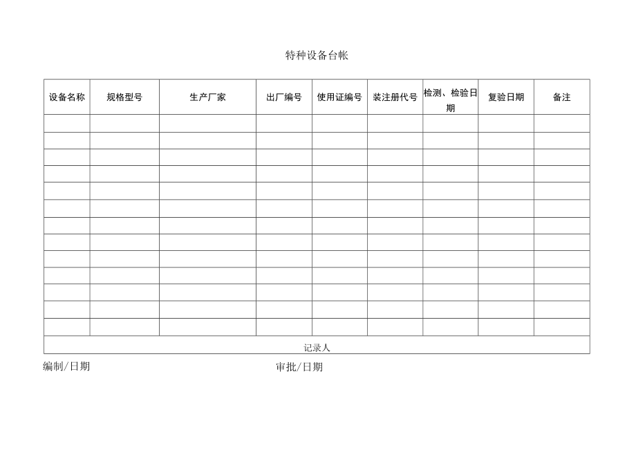 146特种设备设施台帐.docx_第1页