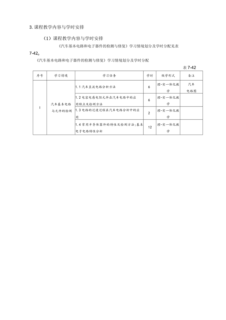 《汽车基本电路和电子器件检测与修复》课程标准.docx_第2页