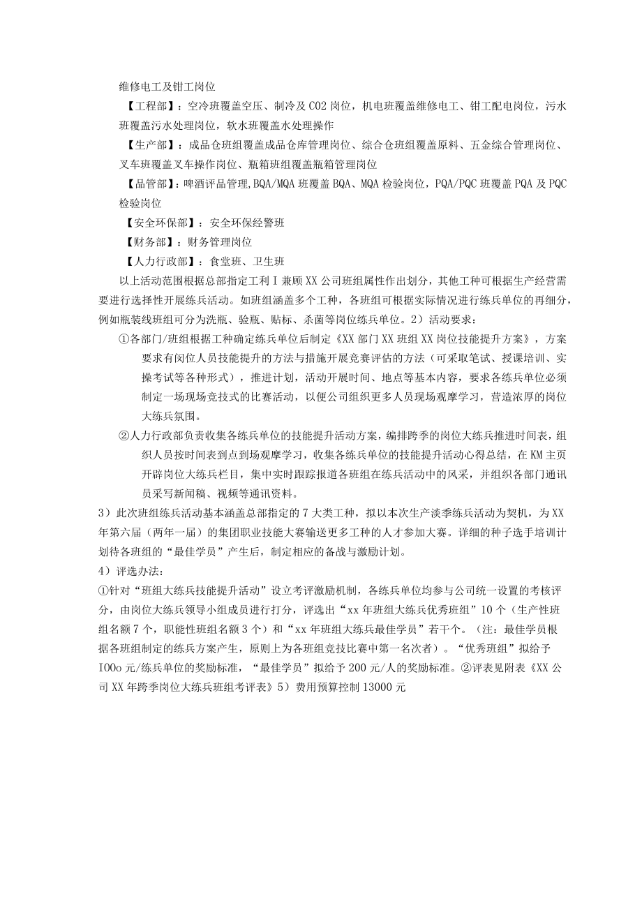 公司淡季岗位大练兵整体方案.docx_第3页