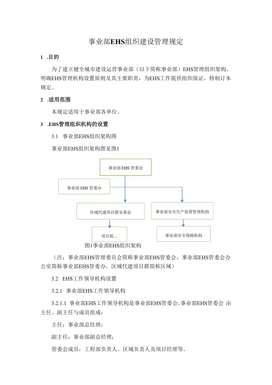 事业部EHS组织建设管理规定.docx_第1页