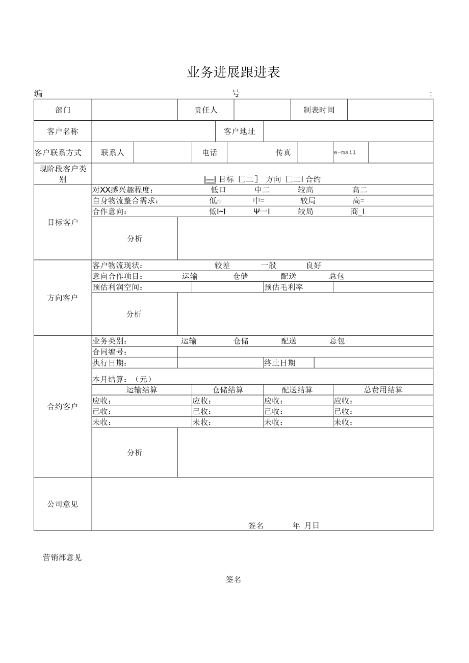 业务进展跟进表.docx_第1页