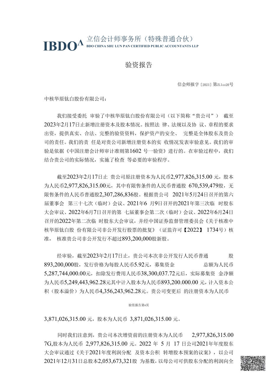 中核钛白：验资报告.docx_第3页