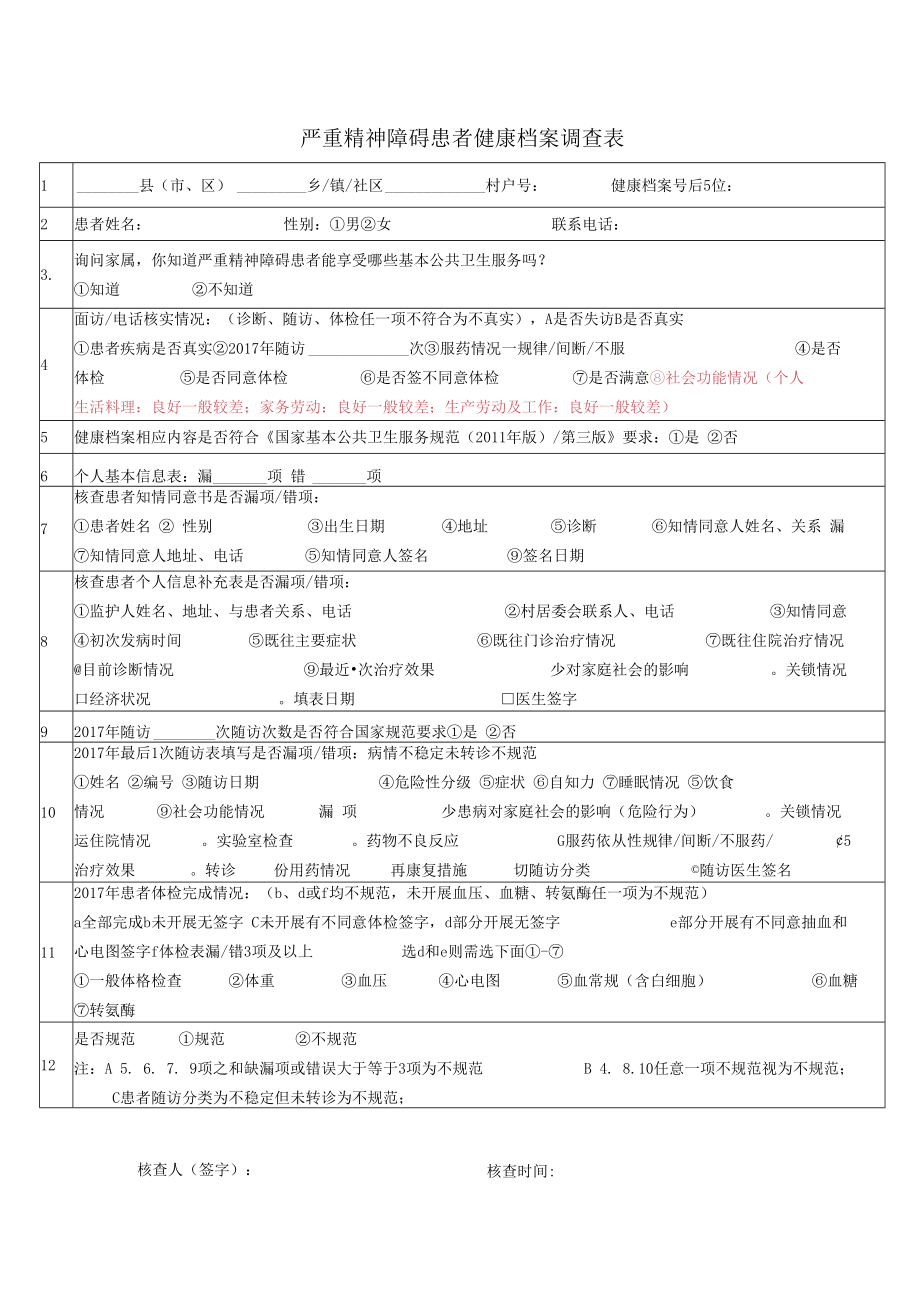 严重精神障碍患者健康档案调查表.docx_第1页