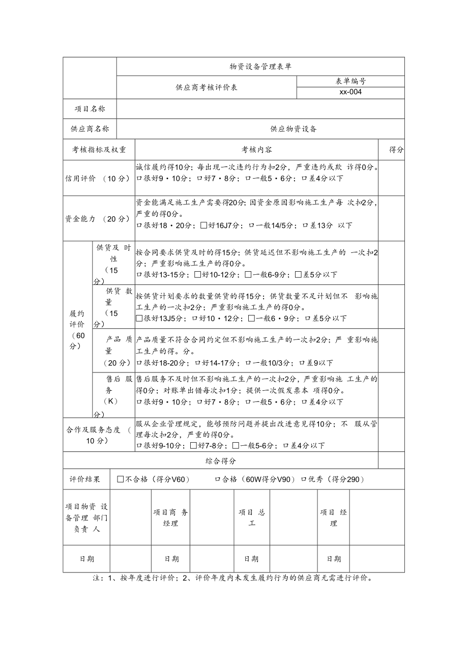 供应商考核评价表.docx_第1页