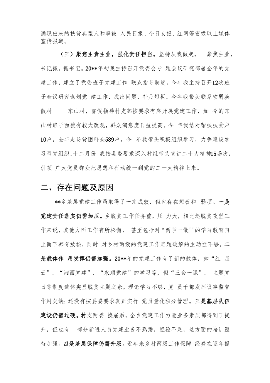 乡镇履行基层党建工作责任述职报告.docx_第2页