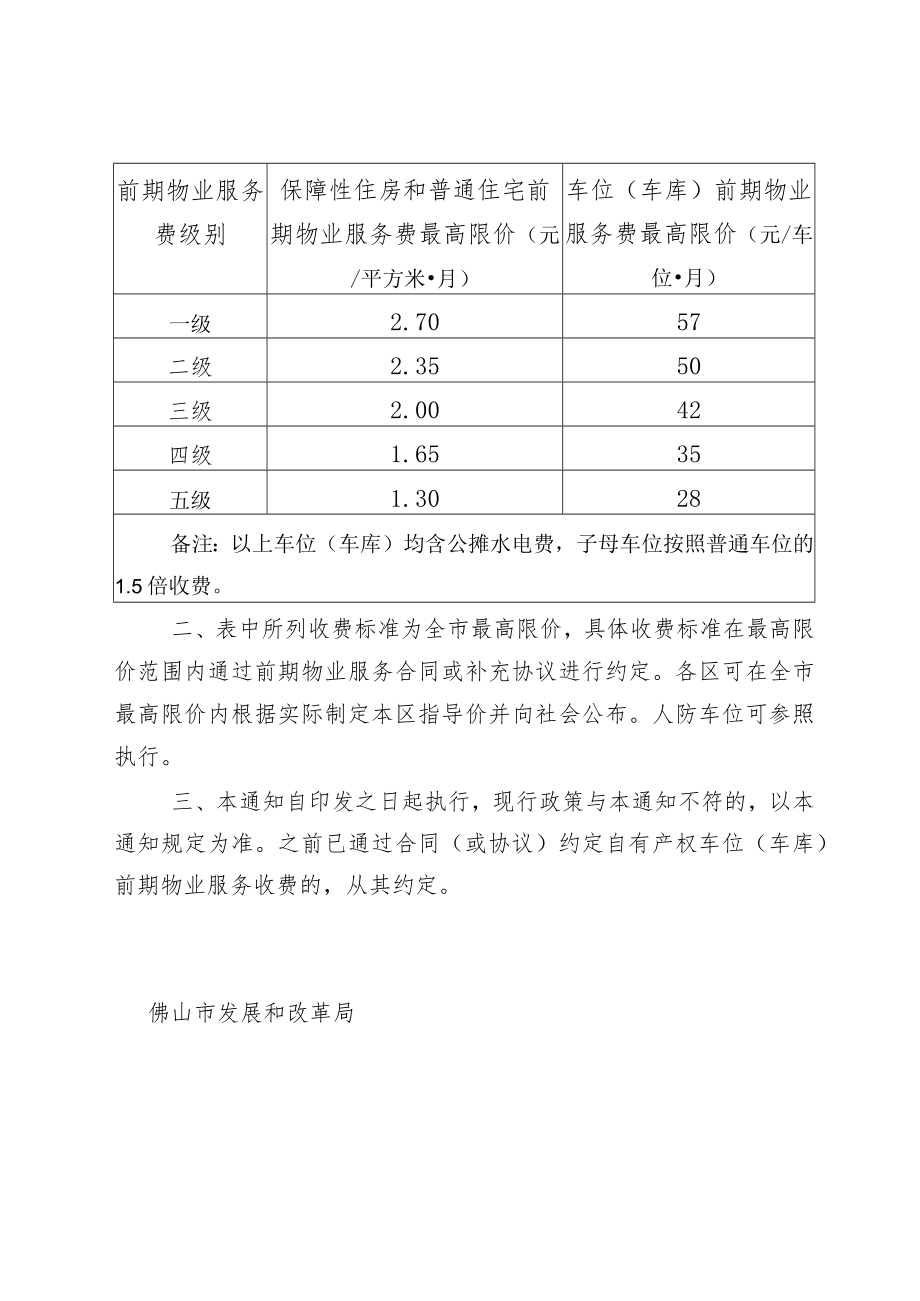 关于明确我市业主自有产权车位（车库）前期物业服务收费的通知（公开征求意见稿）.docx_第2页