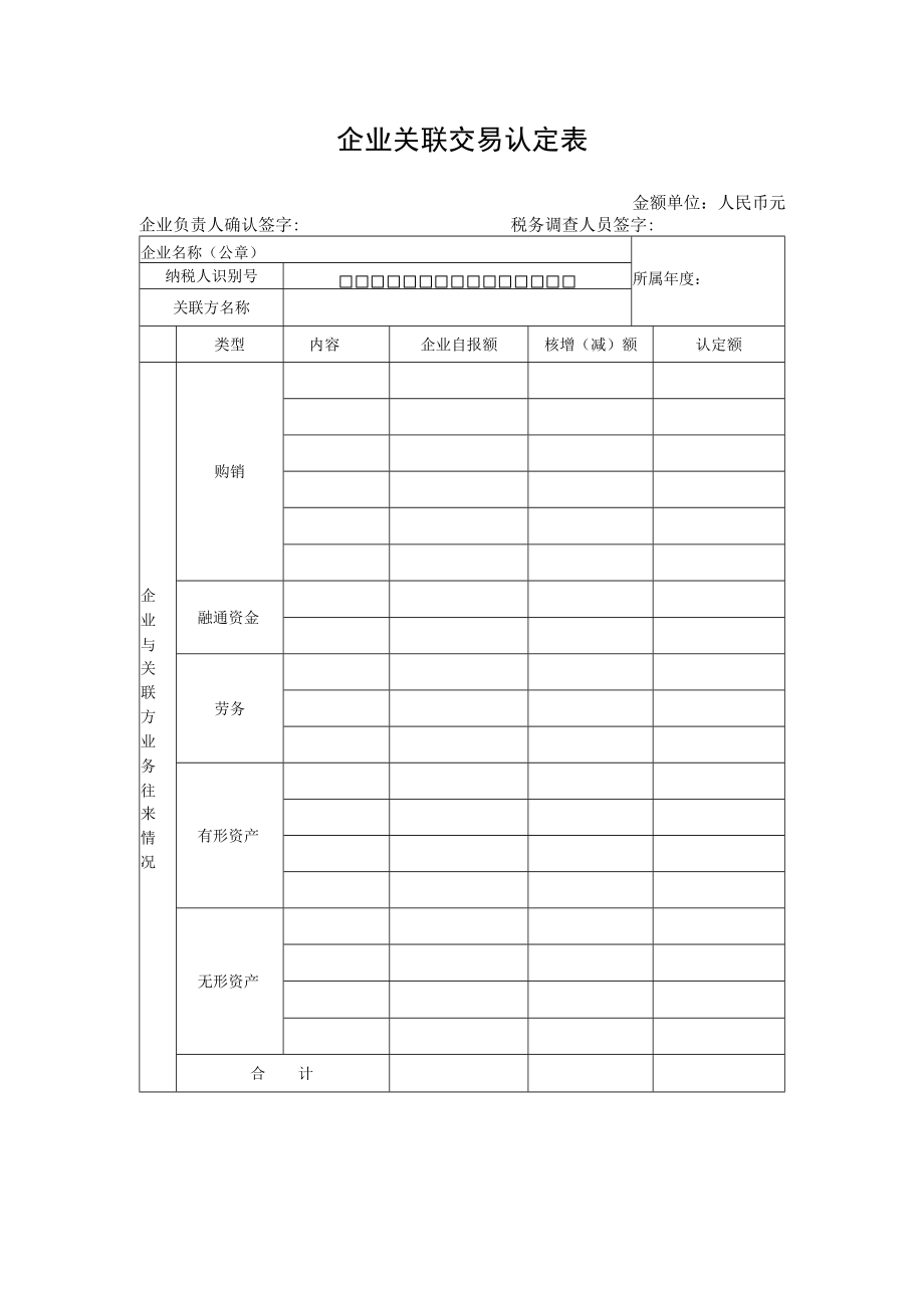 企业关联交易认定表2.docx_第1页