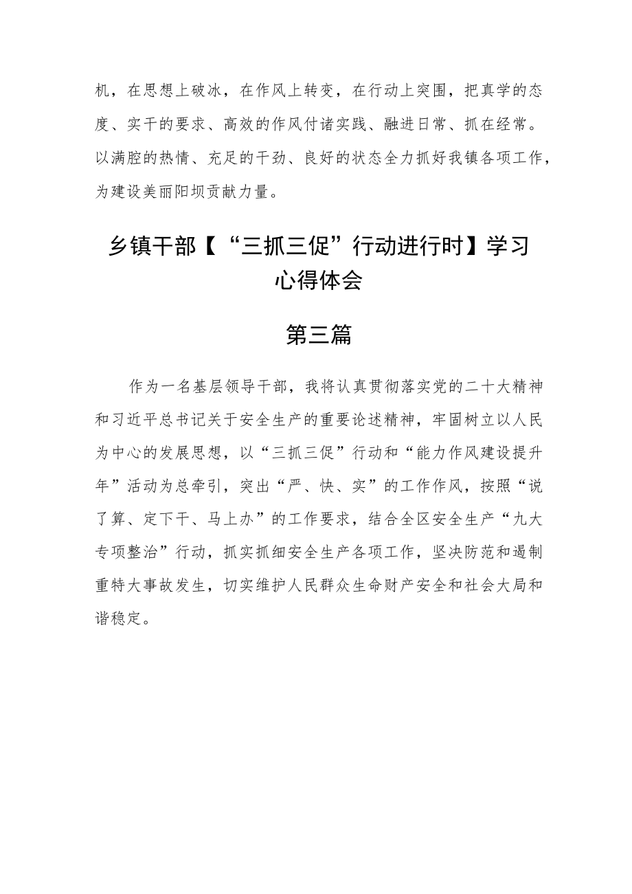 乡镇干部【“三抓三促”行动进行时】学习心得体会六篇.docx_第2页