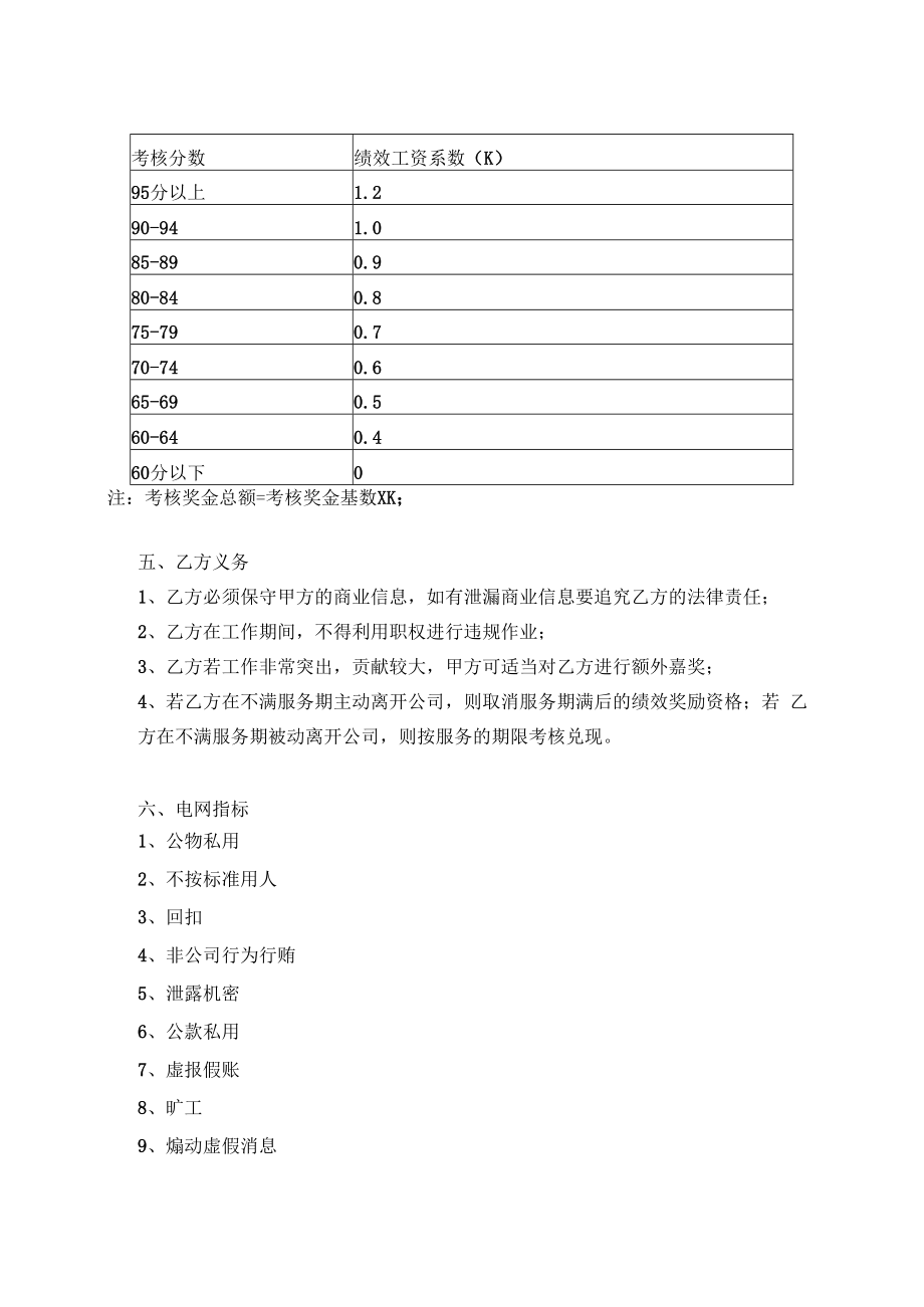 企业高管目标责任书00目标责任书模板(空）.docx_第3页