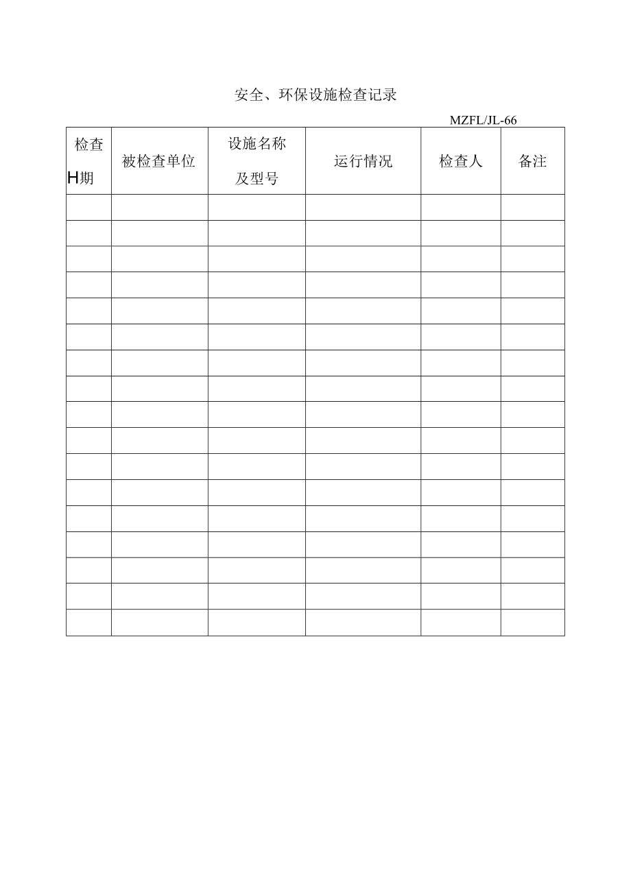 三体系认证安全、环保设施检查记录.docx_第1页