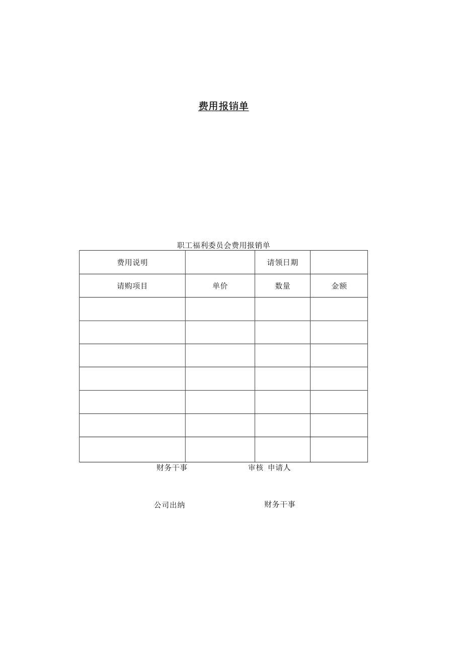 【员工福利】第七节 费用报销单.docx_第1页