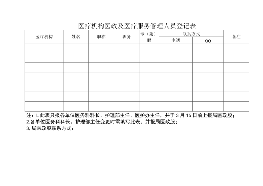 医疗服务管理登记.docx_第1页