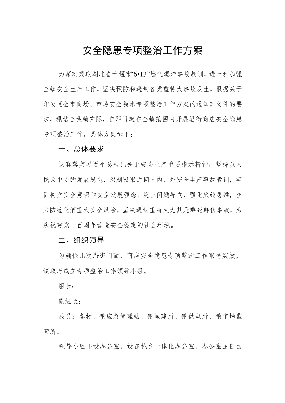 安全隐患专项整治工作方案.docx_第1页