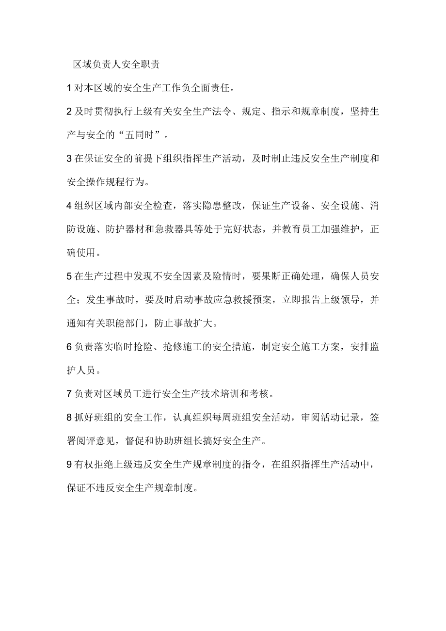 区域负责人安全职责.docx_第1页