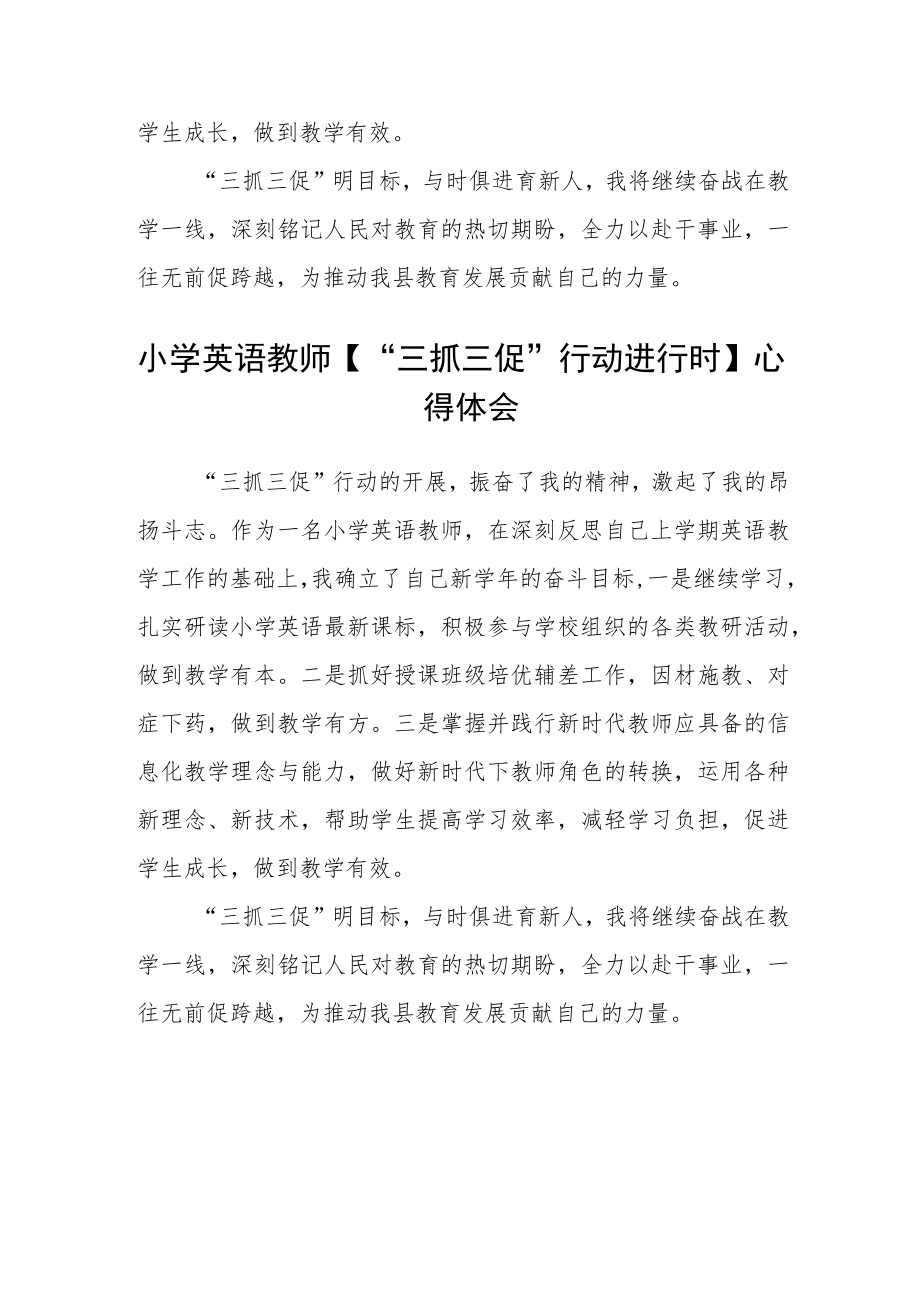 小学教师【“三抓三促”行动进行时】心得体会三篇.docx_第2页